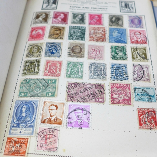 750 - A collection of stamps in two albums