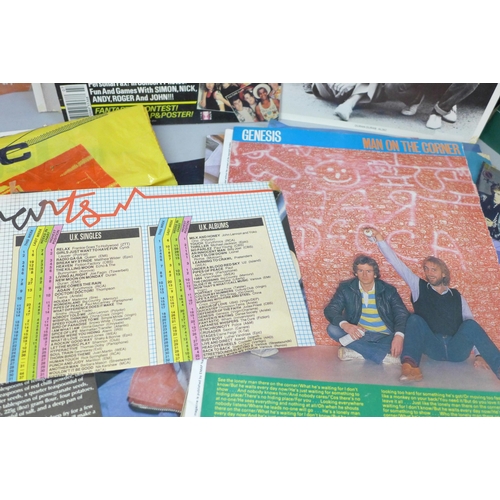 752 - Duran Duran memorabilia including singles, posters, a book and fan club newsletters