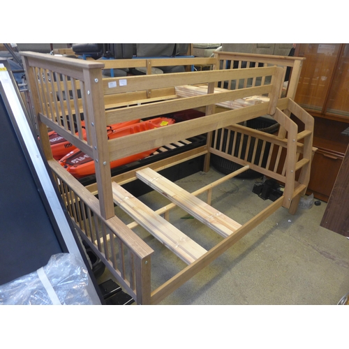 1635 - A Nordika stained wood bunk bed * This lot is subject to VAT