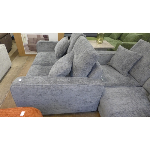 1303 - A Shada Hopsack charcoal pair of two seater sofas RRP £1698