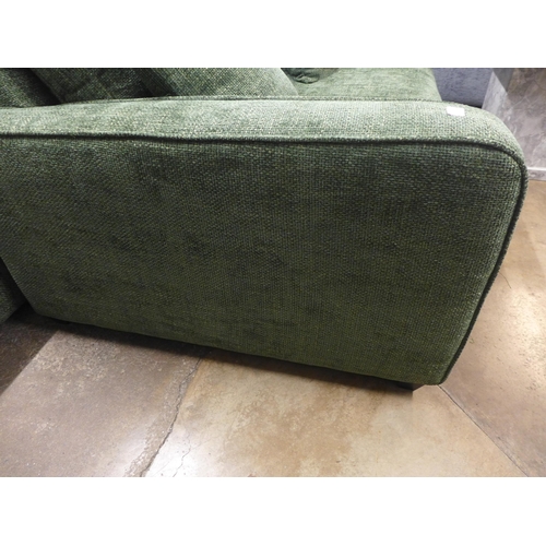 1306 - A Shada Hopsack green pair of two and three seater sofas RRP £1798