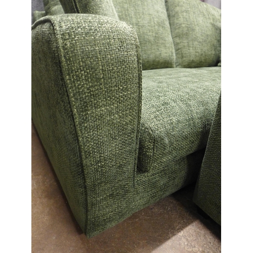 1306 - A Shada Hopsack green pair of two and three seater sofas RRP £1798