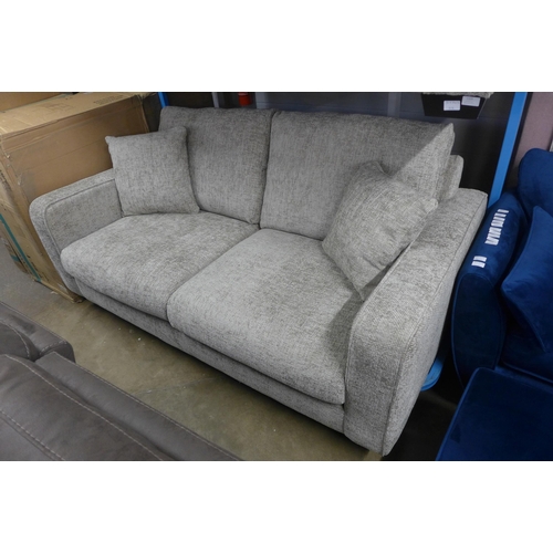 1329 - A Shada Hopsack concrete pair of three seater sofas RRP £1898