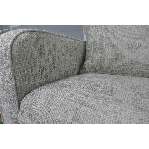 1329 - A Shada Hopsack concrete pair of three seater sofas RRP £1898