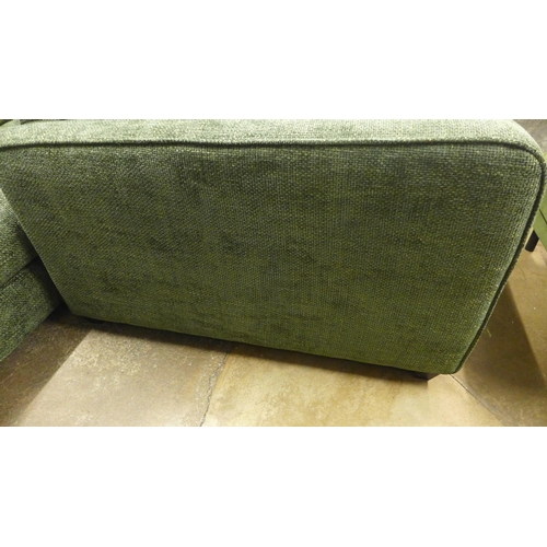 1360 - A pair of Shada Hopsack green upholstered two seater sofas RRP £1698