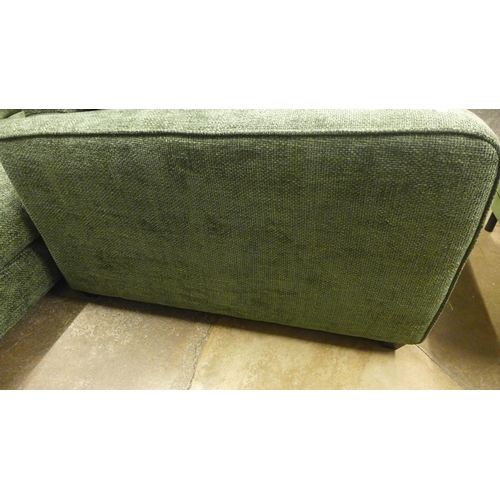 1361 - A pair of Shada Hopsack green upholstered two seater sofas RRP £1698