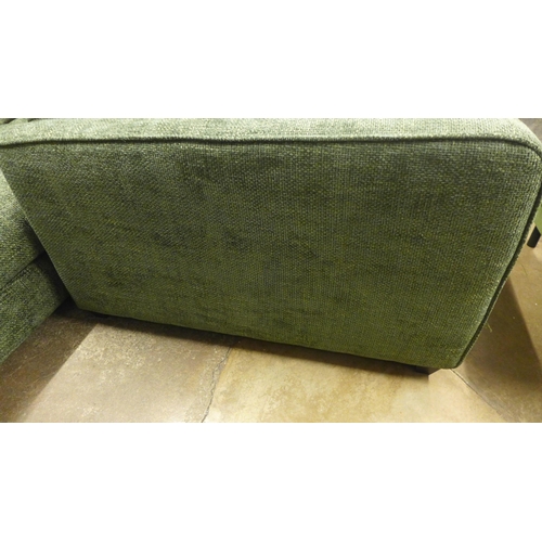 1362 - A pair of Shada Hopsack green upholstered two seater sofas RRP £1698