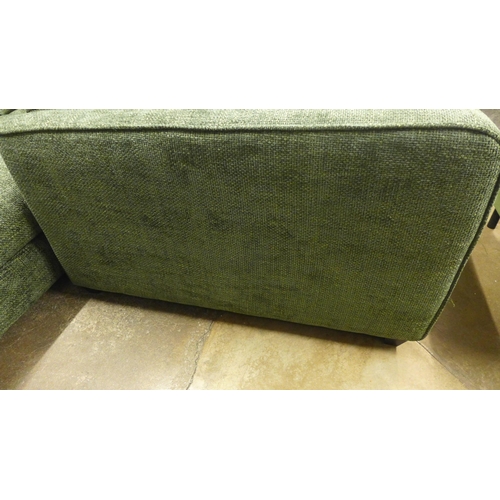 1363 - A pair of Shada Hopsack green upholstered two seater sofas RRP £1698