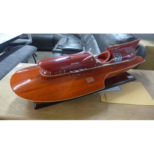 1456 - A Ferrari Hydroplane speedboat model