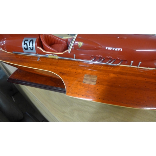 1456 - A Ferrari Hydroplane speedboat model