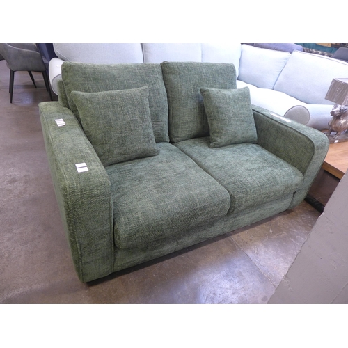 1462 - A Shada Hopsack green upholstered two seater sofa RRP £849