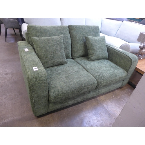 1464 - A Shada Hopsack green upholstered two seater sofa RRP £849