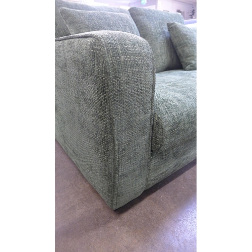 1464 - A Shada Hopsack green upholstered two seater sofa RRP £849