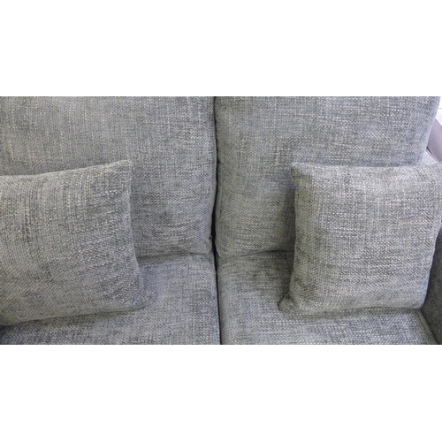 1465 - A Shada Hopsack green upholstered two seater sofa RRP £849