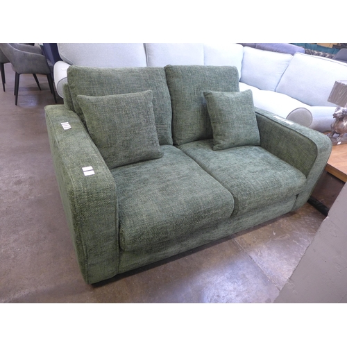 1467 - A Shada Hopsack green upholstered two seater sofa RRP £849