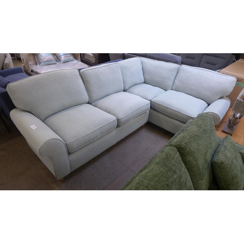 1470 - A Rosa pistachio upholstered corner sofa RRP £1598