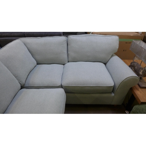 1470 - A Rosa pistachio upholstered corner sofa RRP £1598