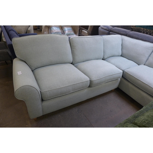 1470 - A Rosa pistachio upholstered corner sofa RRP £1598