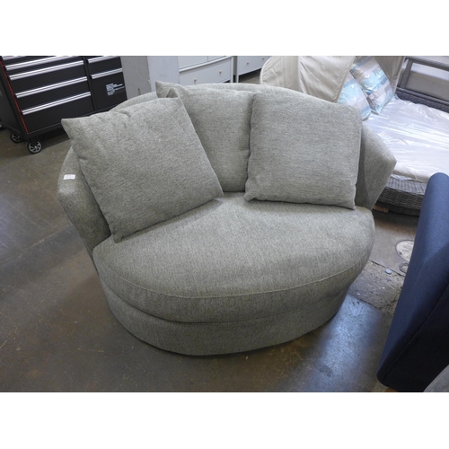 1474 - Fabric Light Grey Swivel Chair, original RRP £441.66 + VAT (4190-45) * This lot is subject to VAT