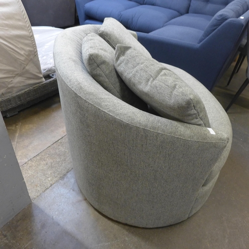 1474 - Fabric Light Grey Swivel Chair, original RRP £441.66 + VAT (4190-45) * This lot is subject to VAT