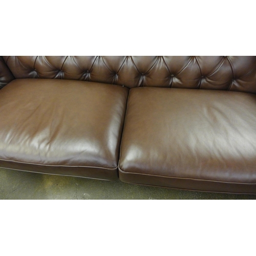 1480 - Allington Three Seater Brown Leather Sofa, original RRP £1666.66 + VAT (4190-37) * This lot is subje... 