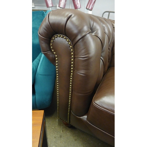 1480 - Allington Three Seater Brown Leather Sofa, original RRP £1666.66 + VAT (4190-37) * This lot is subje... 