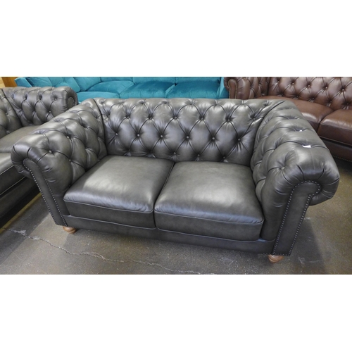 1482 - Allington Two Seater Grey Leather Sofa, original RRP £1416.66 + VAT (4190-43) * This lot is subject ... 