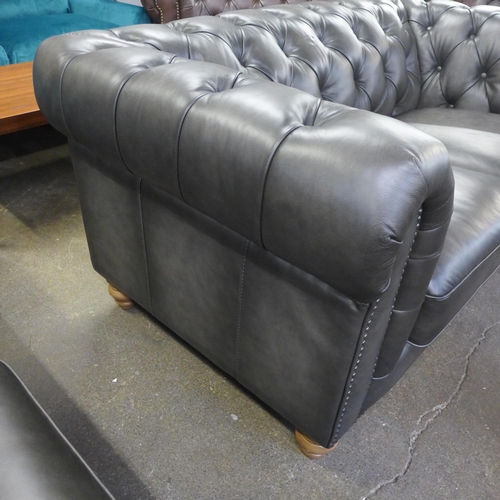 1482 - Allington Two Seater Grey Leather Sofa, original RRP £1416.66 + VAT (4190-43) * This lot is subject ... 