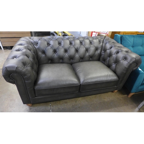 1483 - Allington Two Seater Grey Leather Sofa, original RRP £1416.66 + VAT (4190-44) * This lot is subject ... 