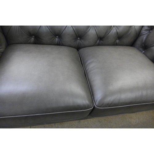 1483 - Allington Two Seater Grey Leather Sofa, original RRP £1416.66 + VAT (4190-44) * This lot is subject ... 