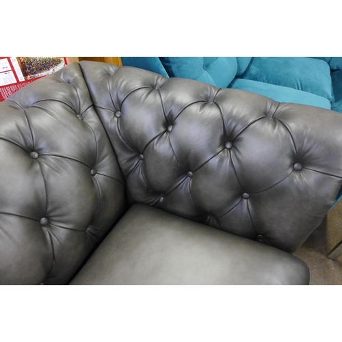 1483 - Allington Two Seater Grey Leather Sofa, original RRP £1416.66 + VAT (4190-44) * This lot is subject ... 