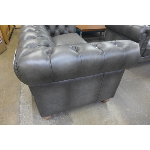 1483 - Allington Two Seater Grey Leather Sofa, original RRP £1416.66 + VAT (4190-44) * This lot is subject ... 