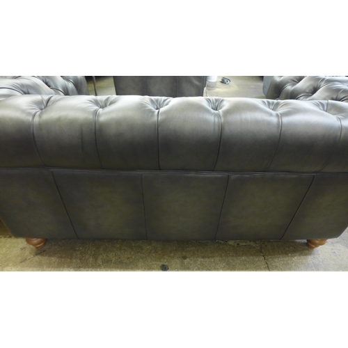 1483 - Allington Two Seater Grey Leather Sofa, original RRP £1416.66 + VAT (4190-44) * This lot is subject ... 