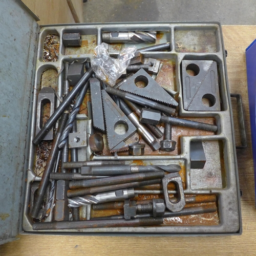 2055 - A tray of milling tools and a case of milling tools * This lot is subject to VAT