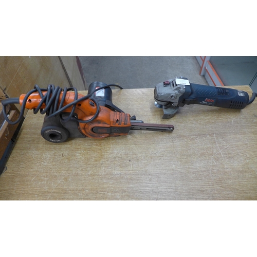 2057 - A Black & Decker power file and a Bosch GWS 100 angle grinder * This lot is subject to VAT