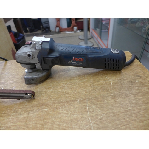 2057 - A Black & Decker power file and a Bosch GWS 100 angle grinder * This lot is subject to VAT