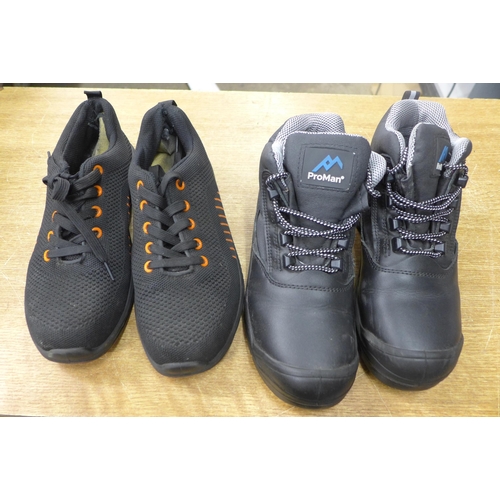 2102 - 2 Pairs of safety shoes - both used