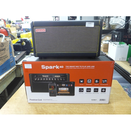 2107 - A Positive Grid 'Spark 40' 40 watt guitar and bass combo Bluetooth speaker for use with Ios and Andr... 