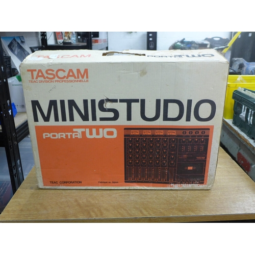 2114 - A Tascam mini studio PortaTwo mixer in box