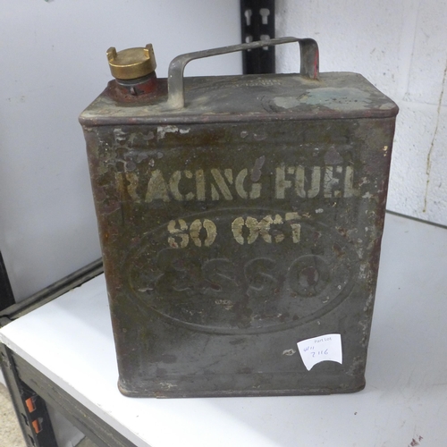 2116 - A collection of five metal fuel cans