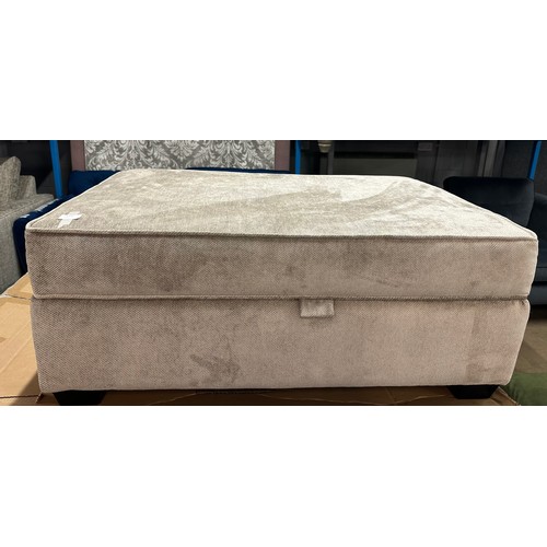 1332 - A Barker and Stonehouse grey velvet upholstered ottoman footstool