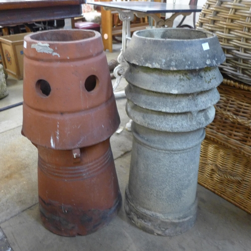 246A - Two terracotta chimney-pots