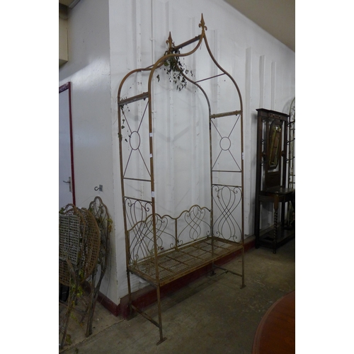 252 - A Victorian style wrought iron garden arch