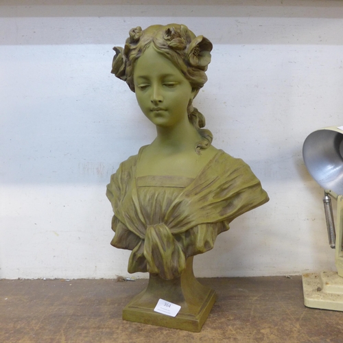 364 - An Art Nouveau style composite bust of a lady