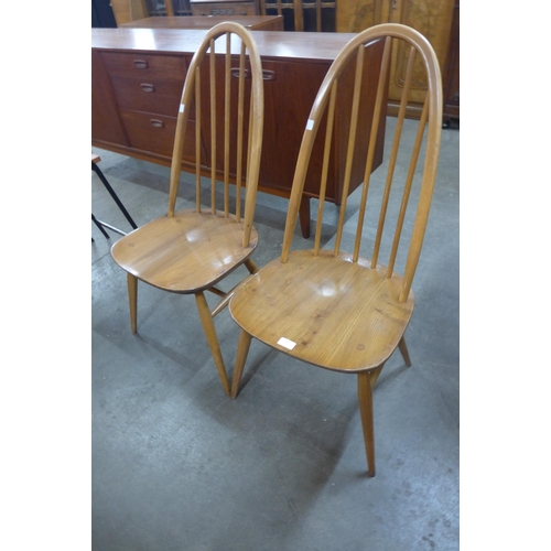 39 - A pair of Ercol Blonde elm and beech Quaker chairs