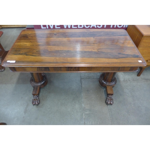 66 - A George IV rosewood library table