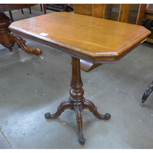 69B - A Victorian octagonal carved oak lamp table, manner of Gillows, Lancaster