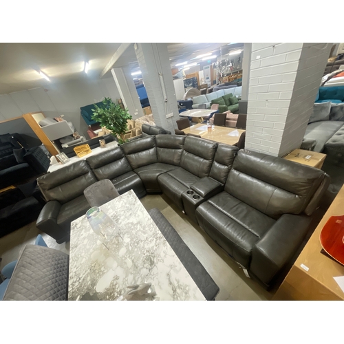 1447 - A Gilman Creek Lauretta leather corner sofa, original RRP £1999.99 +VAT (4188-22) *This lot is subje... 