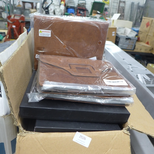 2526 - Qty of Norton leather tablet/ Ipad cases, approx 20 * This lot is subject to VAT