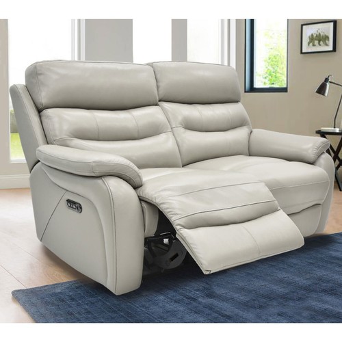 1344 - A Fletcher 3 seater light grey power recliner sofa, original RRP £1124.99 +VAT (4188-9) *This lot is... 